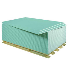 Гіпсокартон вологостійкий Knauf, 12,5 мм, 1200×2500 мм (зелений)
