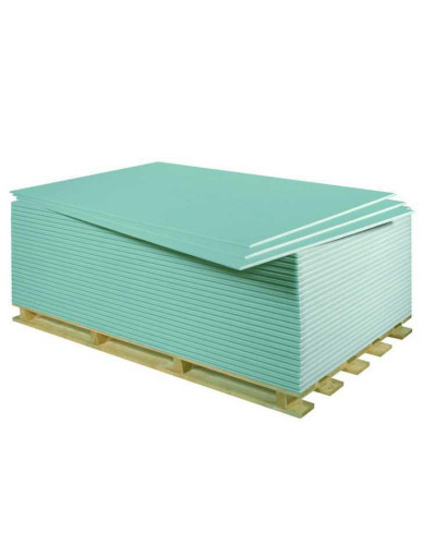 Гіпсокартон вологостійкий Knauf, 12,5 мм, 1200×2500 мм (зелений)